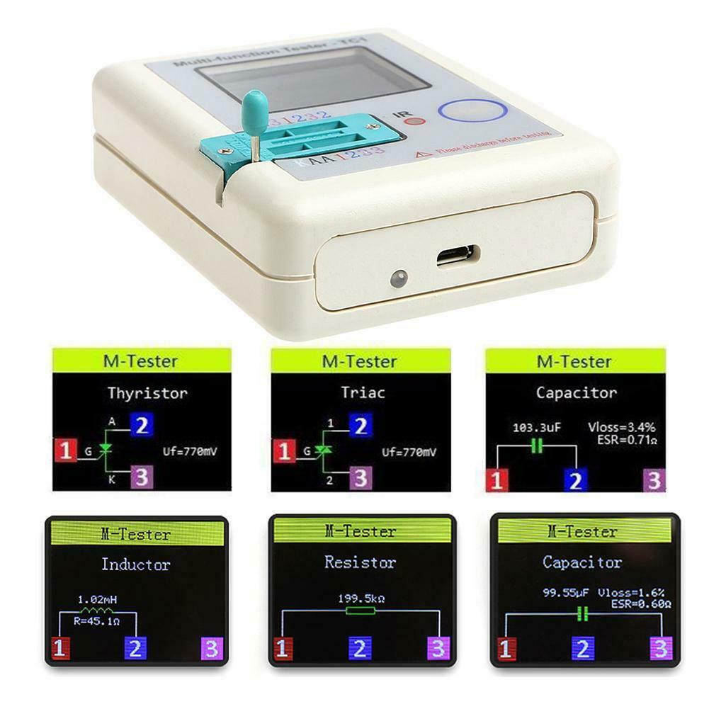 LCRTC1 Transistor Tester ESR Capacitance Meter Electronic Component