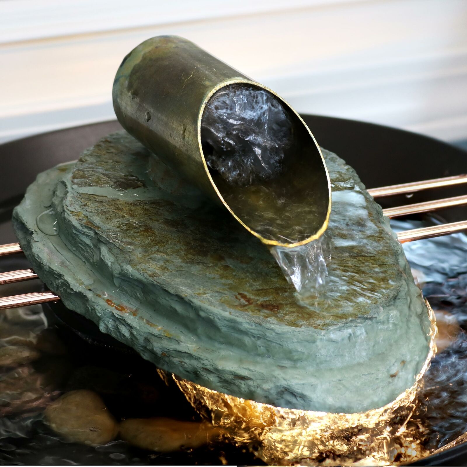 Sunnydaze Soothing Balance Slate Tabletop Water Fountain with Light 7