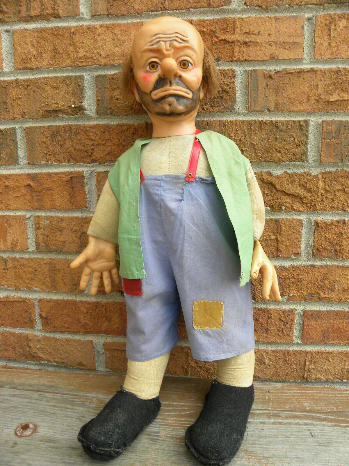 Vintage B&B Emmett Kelly Weary Willy Hobo/Clown Doll 1950's