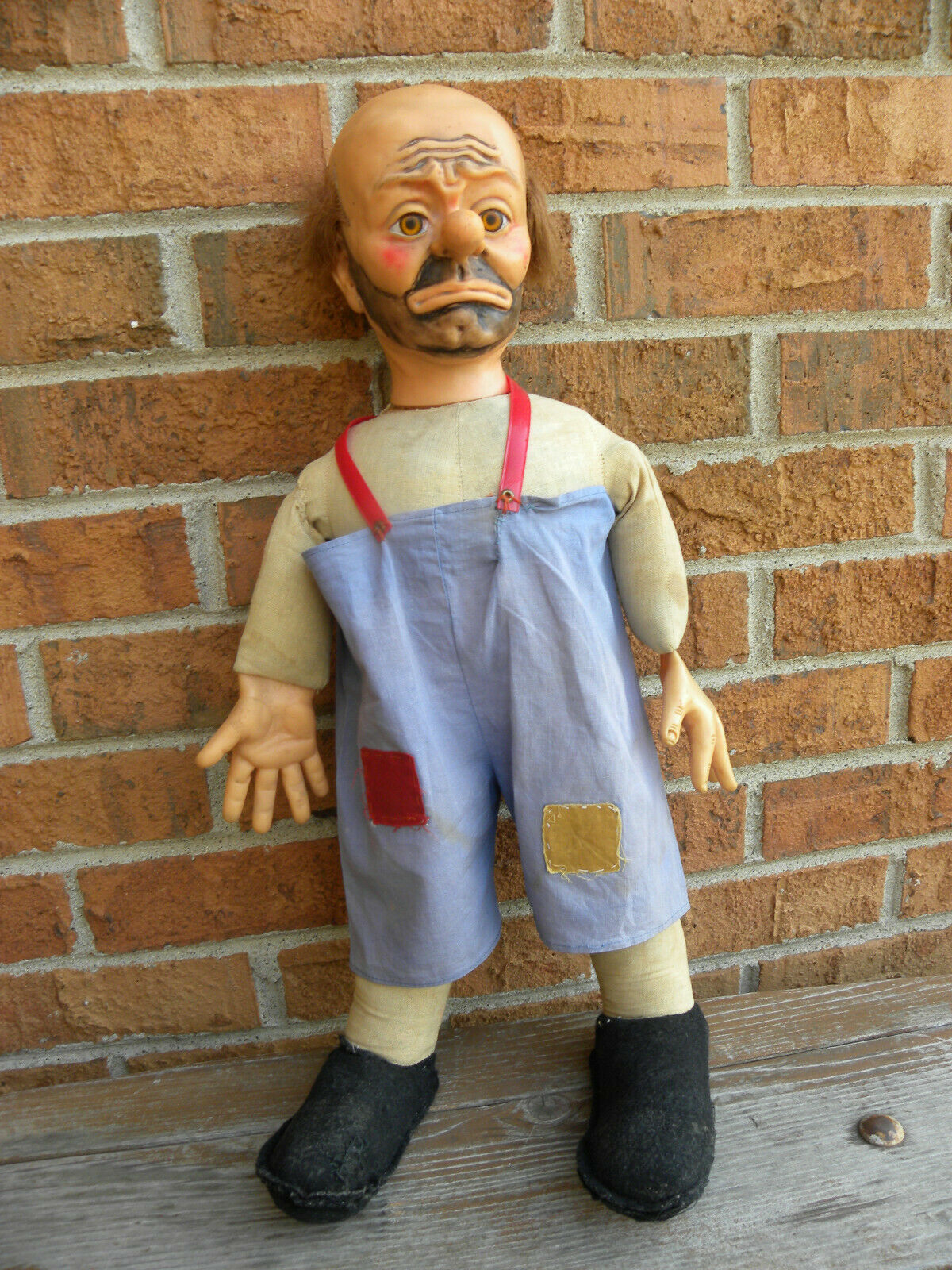 Vintage B&B Emmett Kelly Weary Willy Hobo/Clown Doll 1950's