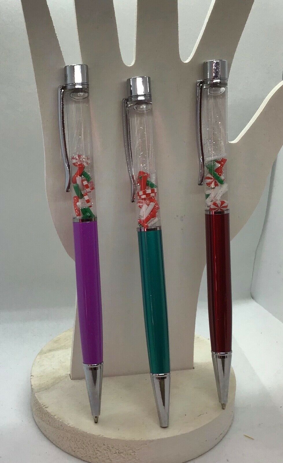 Floating Glitter pen with sprinkles and peppermint