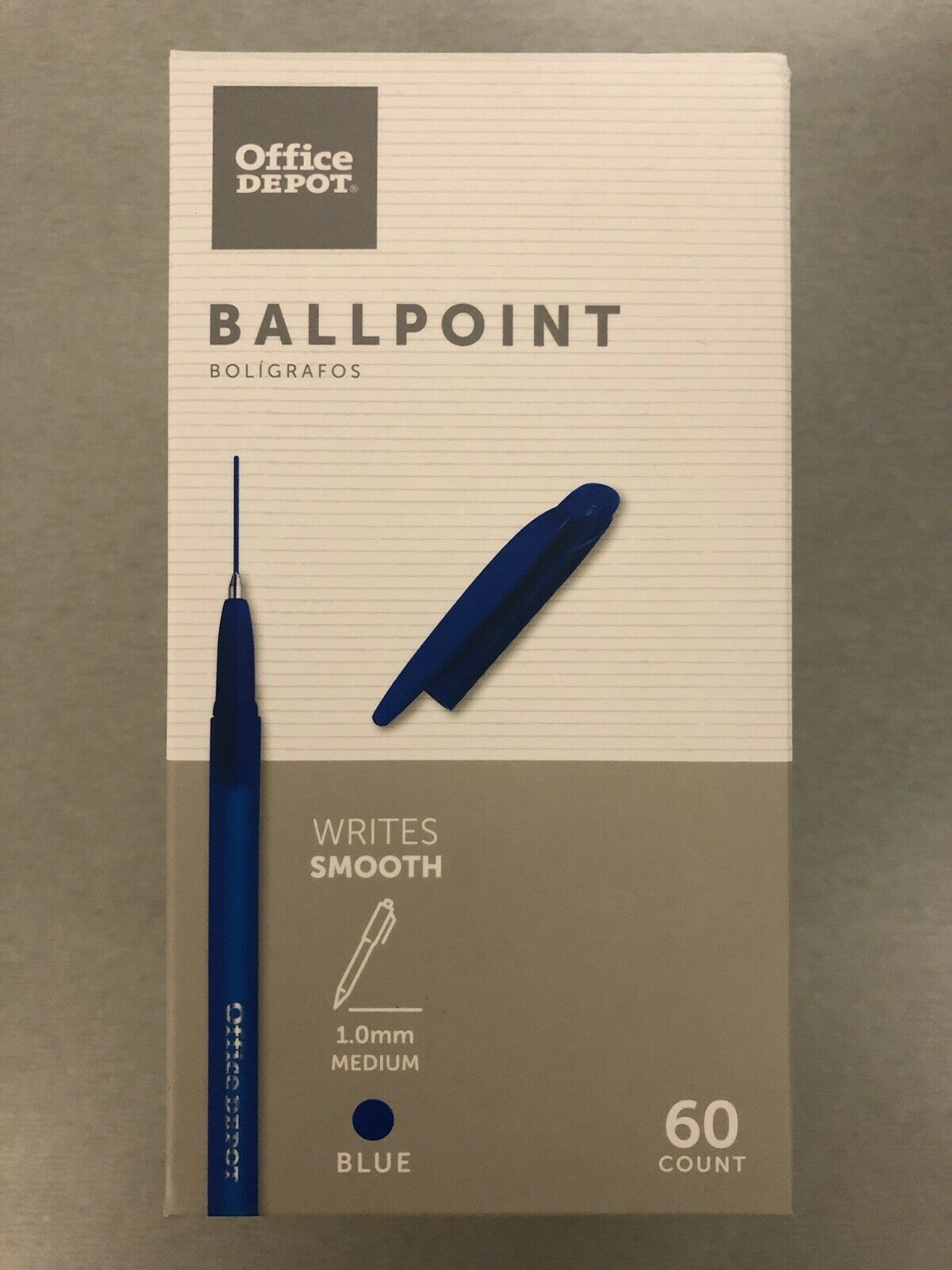 Office Depot Brand Tinted Ballpoint Stick Pens Medium Point 1.0 mm Blue