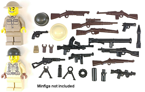 BrickArms Weapons Allies Pack V2 Fits Lego MInifigures